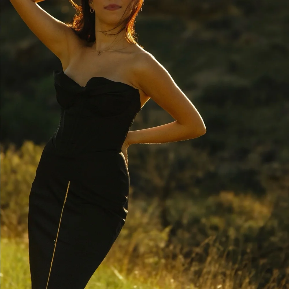 House of CB Black Strapless Maxi Dress - Picture 2 of 4